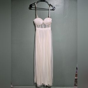 The Vintage Shop Cream Chain Strap Dress